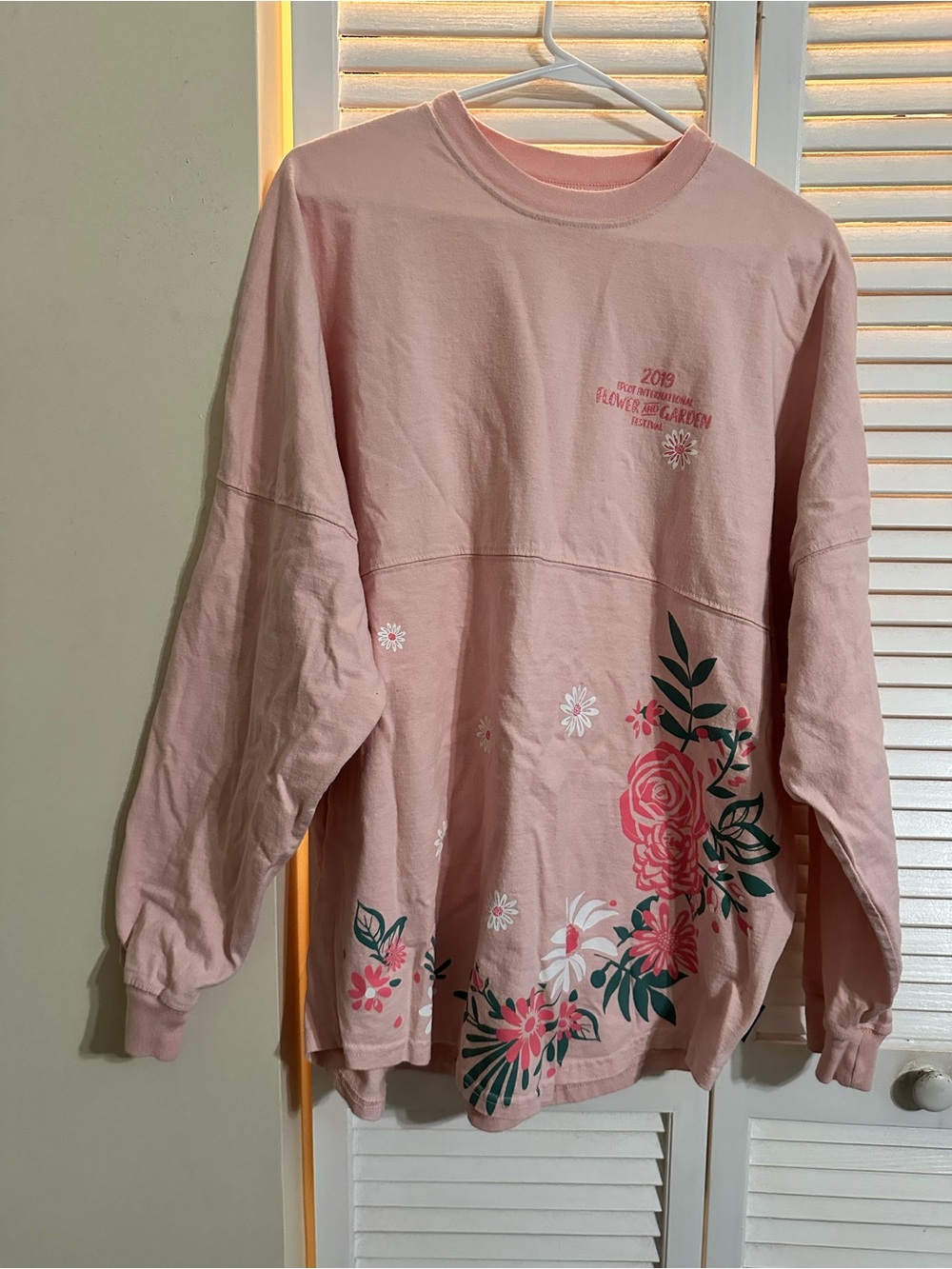 Disney Pink Floral Long-Sleeve Jersey Top